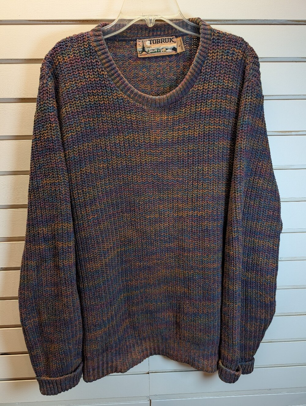 Tobruk Vintage Grandpa 80's 100% Cotton Crewneck Sweater Large EUC